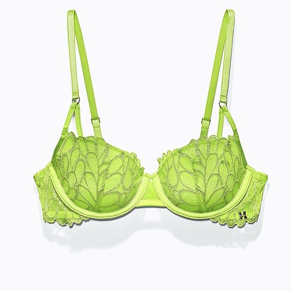 (Never Worn) Savage X Fenty Lime Green Bra/Panty Set | 36D | Small Lace Thong - Picture 3 of 16